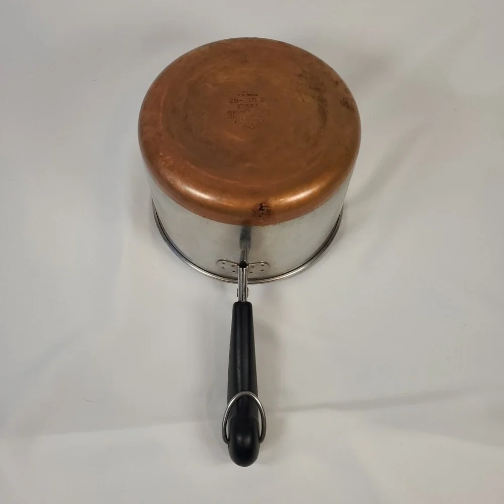 Vtg 1801 Revere Ware Copper Clad Bottom - 2 Qt -82 - Saucepan NO LID